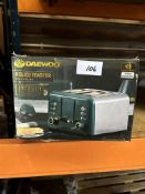 Daewoo 4 Slice Emerald Collection Toaster. RRP £ 49.99 - Grade U
