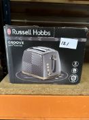 Rusell Hobbs Groove 2 Slice Toaster. RRP £39.99 - Grade U