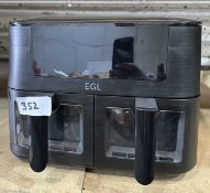 EGL Dual Drawer Airfryer. RRP £70 - Grade U