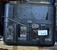EGL Dual Drawer Airfryer. RRP £70 - Grade U