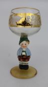 Hummel Figurine Gilt Glass Goblet