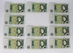 £1 Bank Notes C Series Consecutive Runs