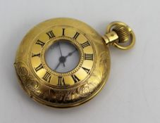 Liga 17 Jewels Half Hunter Pocket Watch