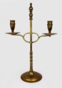 Vintage Brass Adjustable Twin Branch Candelabra