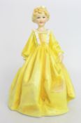 Royal Worcester Figurine Yellow Grandmothers Dress