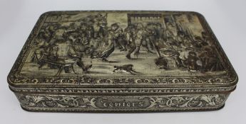 Vintage G.B.Co Belgium Teniers Biscuit Tin