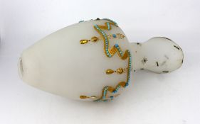 Antique French Bejewelled Turquoise Opaline Ewer A/F