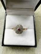 Vintage Ruby and Diamond Ring