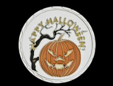 Halloween Coin Pumpkin and Witch On Broom Coin