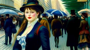 Window Shopping, Print On Canvas Mixed Media, Limited Edition of 500, By Mr.Jerusalem
