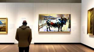 Red Black Bull, Print On Canvas Mixed Media, Limited Edition of 500, Signed & Numbered.