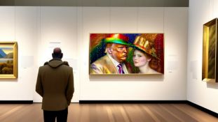 Trump With Redhead, Print On Canvas Mixed Media, Limited Edition of 500, Signed & Numbered.