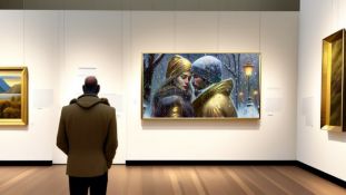 Snow Night-D2, Print On Canvas Mixed Media, Limited Edition of 500, Signed & Numbered.