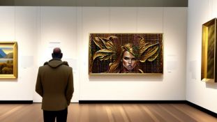 Model With Gold Hair, Print On Canvas Mixed Media, Limited Edition of 500, Signed & Numbered.