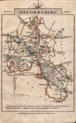 Oxfordshire John Cary’s 1792 Antique George III Coloured Engraved Map.
