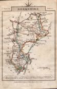 Berkshire John Cary’s 1792 Antique George III Coloured Engraved Map.