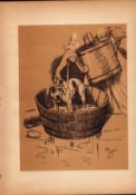 Cecil Aldin Antique Lovable Scamp of a Terrier illustration A Dog Day -27.