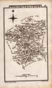 Worcestershire Antique Copper Engraved George IV Map by Sidney Hall.