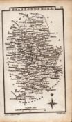 Staffordshire Antique Copper Engraved George IV Map by Sidney Hall.