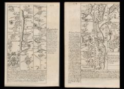 Bowen 290 Yrs Old Detailed Road Map Wales Lamech, Llanbadern Vawr, Talabont.