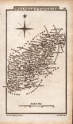 Northamptonshire Antique Copper Engraved George IV Map by Sidney Hall.