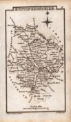 Huntingdon Antique Copper Engraved George IV Map by Sidney Hall.