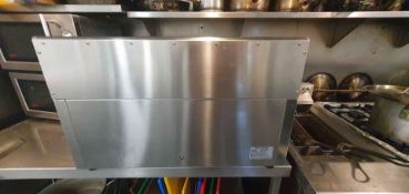 Unused Countertop Gas Powered Griddle Half Ribbed, Half Flat