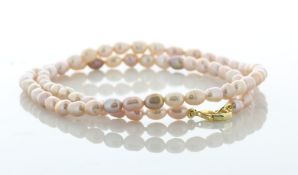 18 inch Freshwater Cultured 4.5 - 5.0mm Pearl Necklace With Gold Plated Clasp