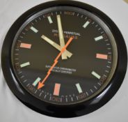34 cm Black Body Black Dial Clock