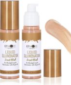 20 x Etmore Liquid Illuminator Highlighter With Argan Oil- Sunset Blush