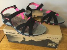 Gola Women's “Cedar” Hiking Sandals, Black/Hot Pink, Size 6 - Brand New