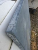 Zinc table top. 90 by 90 cms