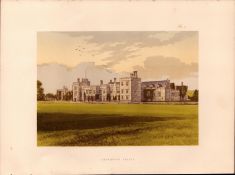Penhurst Castle Kent Gilt-Edge Coloured Antique Book Plate.