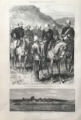 Rorke’s Drift Major Chard Awarded The Victoria Cross Antique 1879 Print.