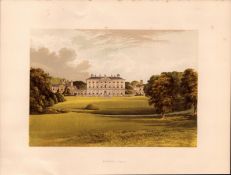 Howick Hall Alnwick Northumberland Gilt-Edge Coloured Antique Book Plate.