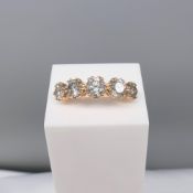 18Ct Rose Gold 3.19 Carat 5-Stone Diamond Ring With Certificate and Gift Box