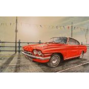 Ford Consul Capri 1960's Extra Large Metal Wall Art.