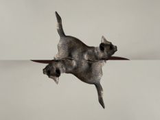 Cat Collectable Ornament On Wooden Base