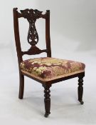 Edwardian Mahogany Nursing Chair With Upholstered Seat