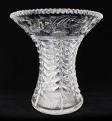 Fine Vintage Cut Glass Splayed Vase