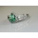 Beautiful Natural Emerald 0.66 CT With Natural Diamonds & 18k Gold - Image 3 of 10
