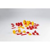 Mobilo, Mob119 Mobilo Axles and Wheel, Red, Blue, Yellow