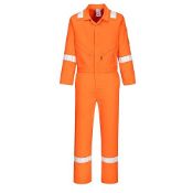Portwest C814 Iona Lightweight Reflective Cotton Coverall Orange, 3X-Large
