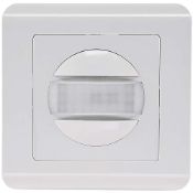 Motion Sensor 160° Flush-Mounted 9 M Detection 2-Wire Technology For Light Switch Wall Installat...