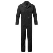 Fort - Zip Front Coverall - Black Coveralls - 50