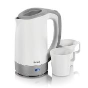 Swan Dual Voltage Travel Kettle With Two Tea Cups, 0.5 Litre Capacity, 125-600 W, Lightweight, Wh...