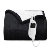 Bedsure Heated Throw Blanket - Soft Flannel Electric Blanket, Electric Throw Fleece Blanket With...