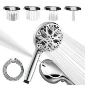 Sparkpod Shower Head and Hose Set - High Pressure Showerhead With 10 Spray Settings - Luxury 5