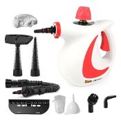 Belaco Multipurpose Steam Cleaner 1050W, 9 Pieces Accessory Kit For Multi Purpose Red Colour Porta..