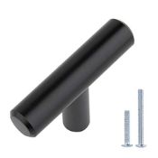 Amazon Basics AB3600-FB-10 Cabinet Knob, 10-Pack, Flat Black
